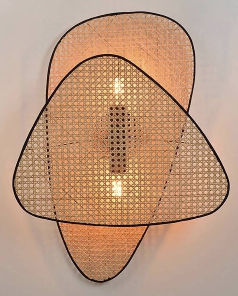 Wall lamp in cane screen 2L