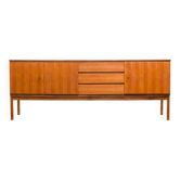 1960s walnut enfilade, sleek design, restored.