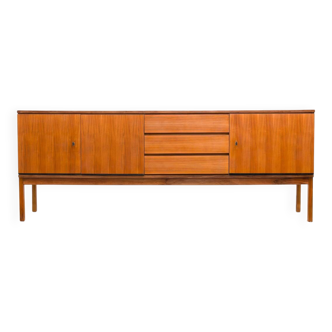 1960s walnut enfilade, sleek design, restored.
