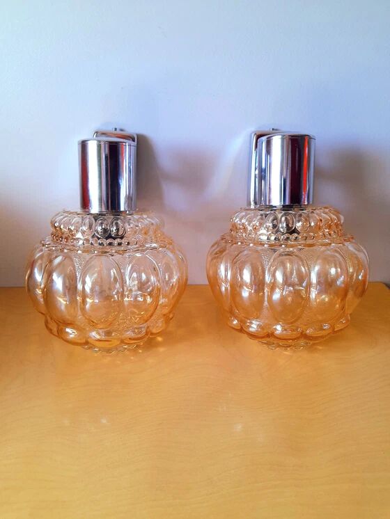 Pair of Helena Tynell bubble wall lights from the 70s
