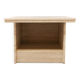 Vintage Italian travertine side table / nightstand