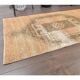1970s Turkish Oushak Wool Runner Rug 84x378