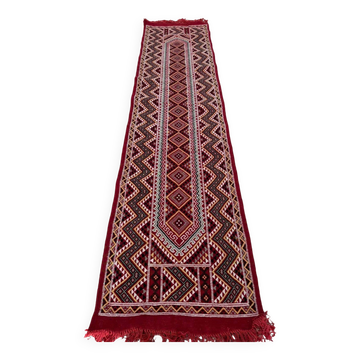 Hand-woven margoum hallway rug