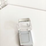 Translucent plexiglass and chrome metal coat hooks Allibert vintage 70s