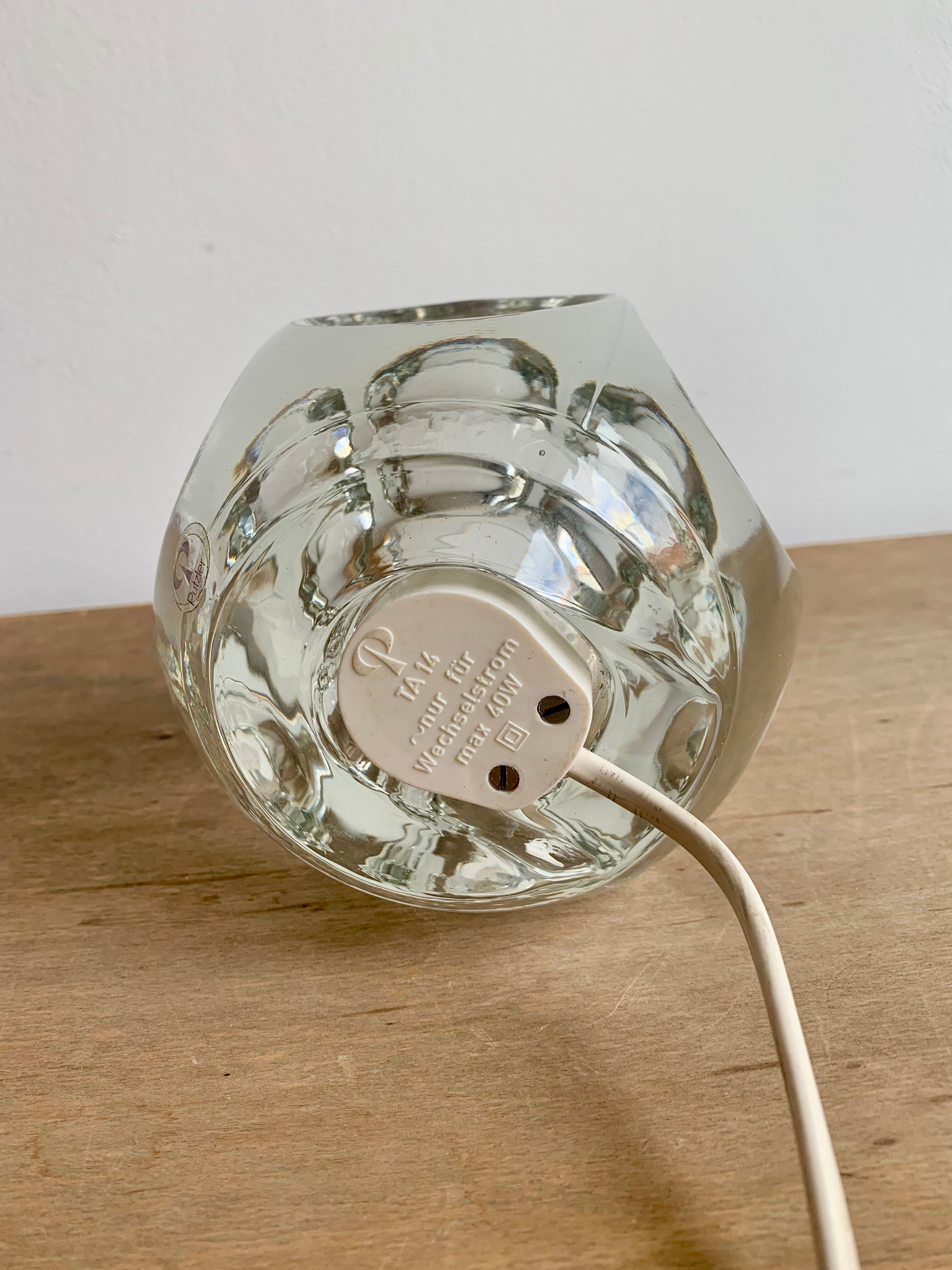 Ice cube table lamp by Peill & Putzler, 1970s