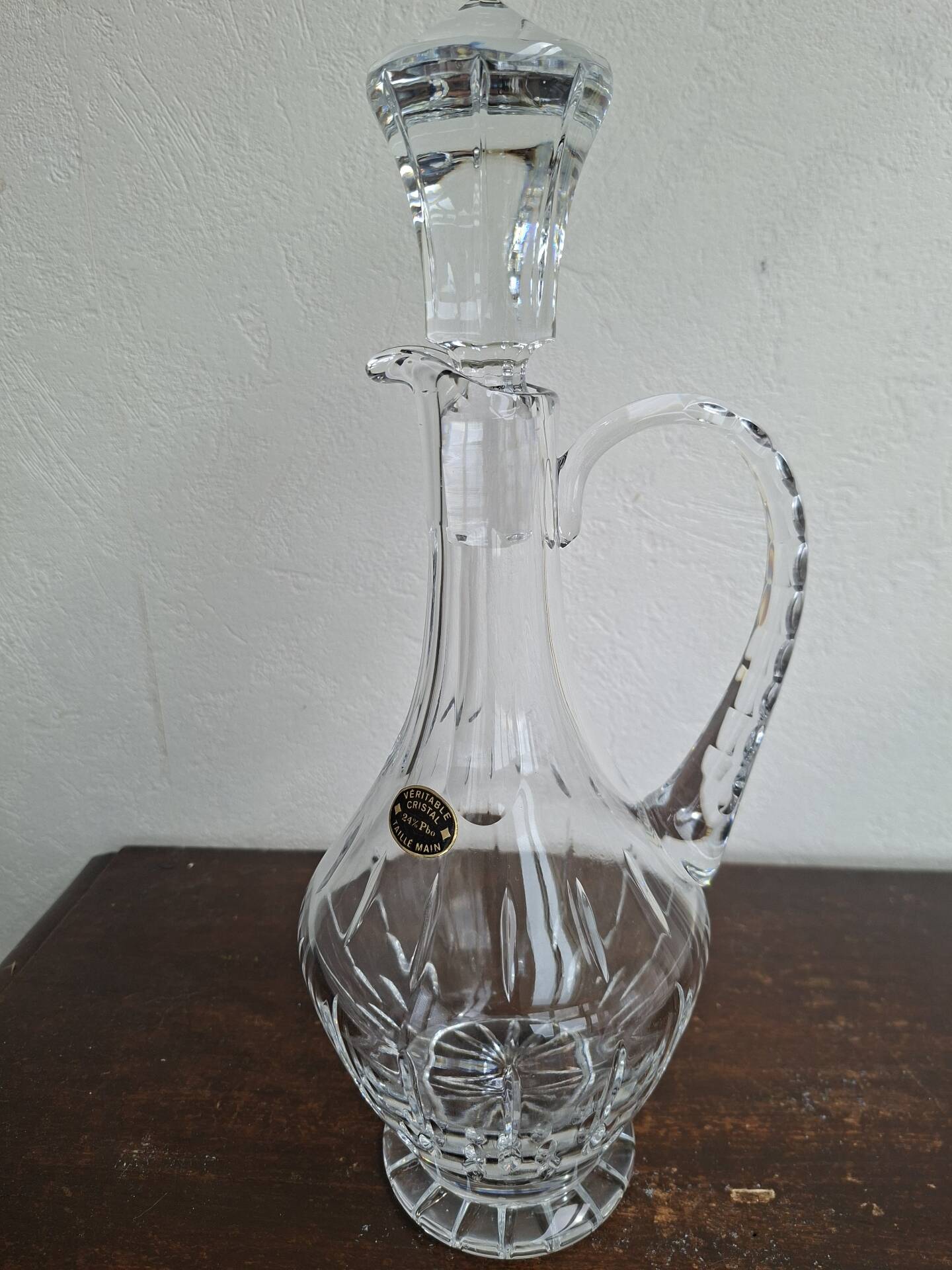 carafe aiguière  Estampillée Cristallerie De Lorrai