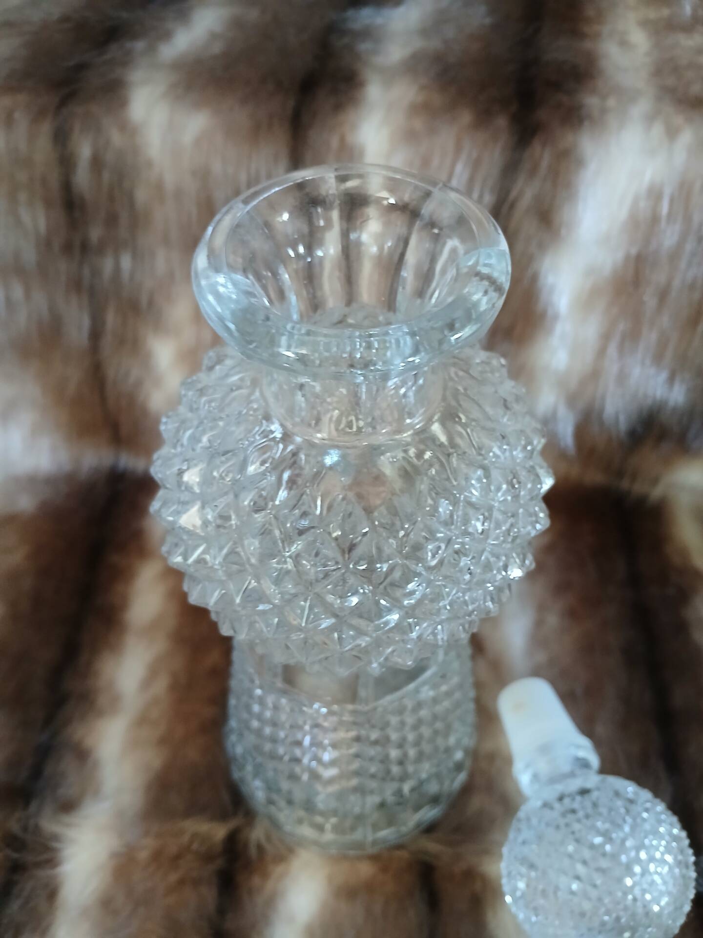 Vintage cut glass carafe