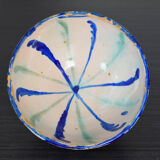 Antique Fajalauza Glazed Terracotta Ceramic Lebrillo Bowl, Granada Spain
