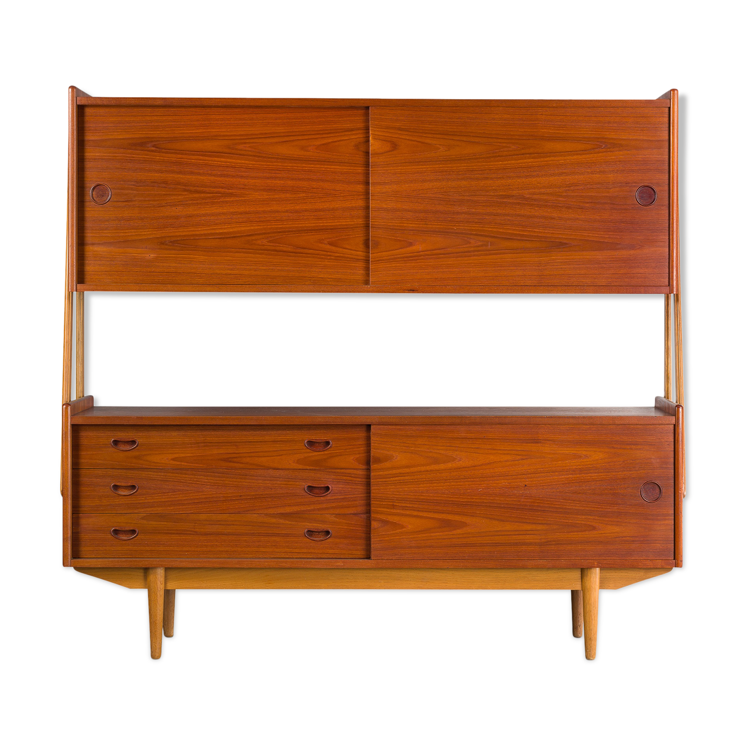 Mid-century teak & oak highboard from Skovby, 1960s