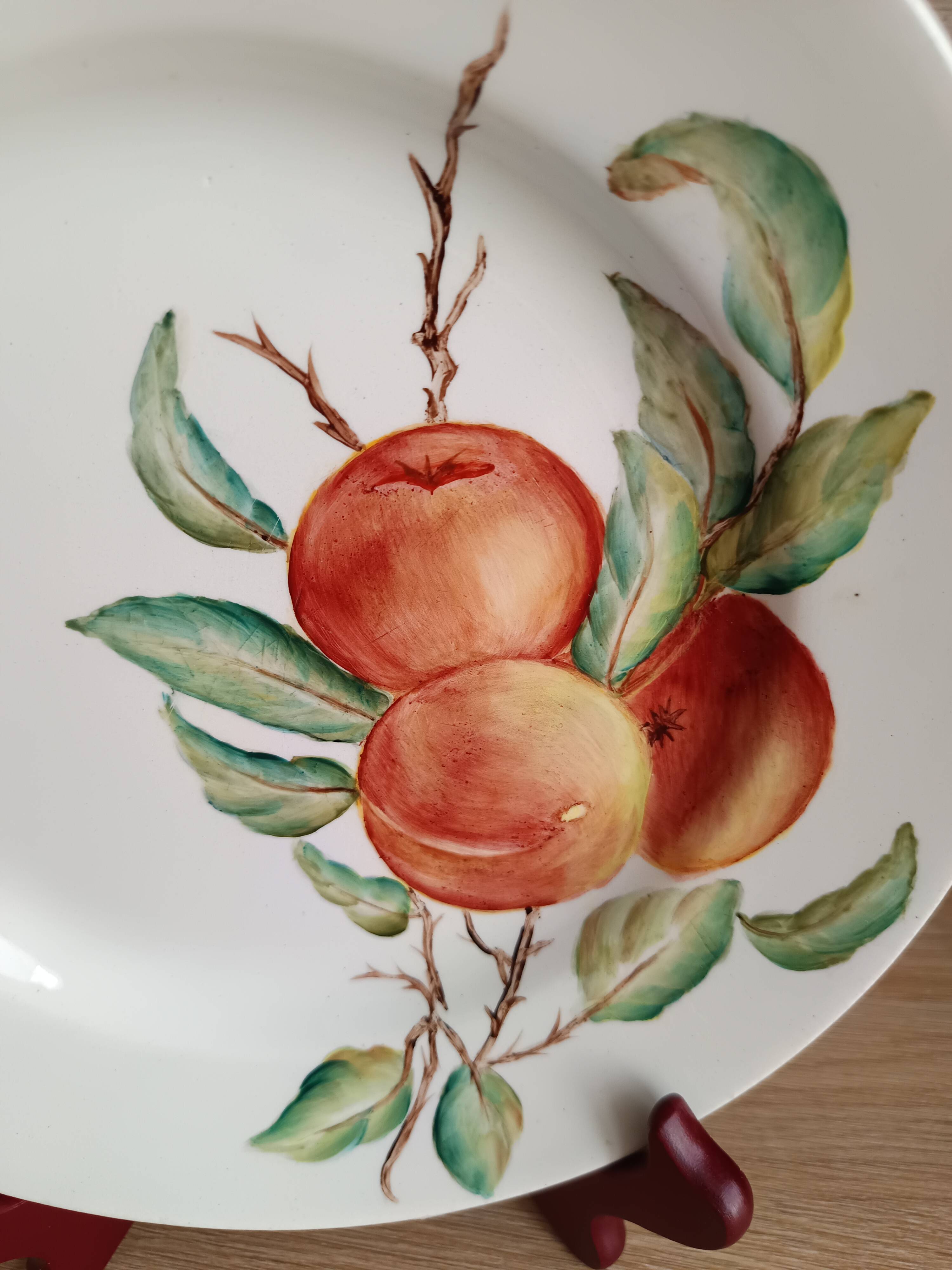 3 hand-decorated plates
