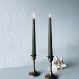 Pair of gilded brass candlesticks
