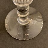 6 antique champagne flutes with cut sides