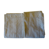 Pair of monogrammed pillow cases A