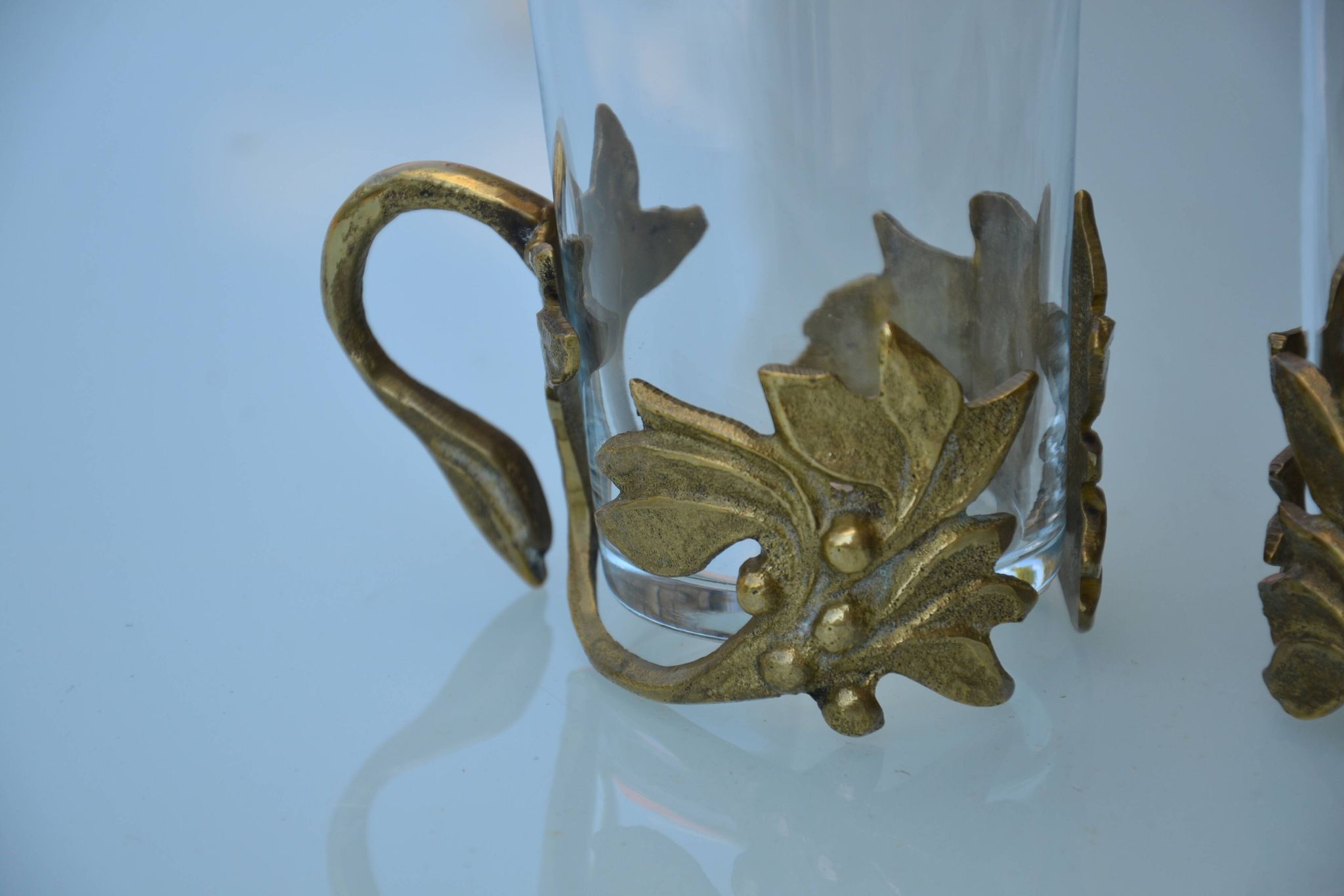 2 tasses/verre à thé art déco
