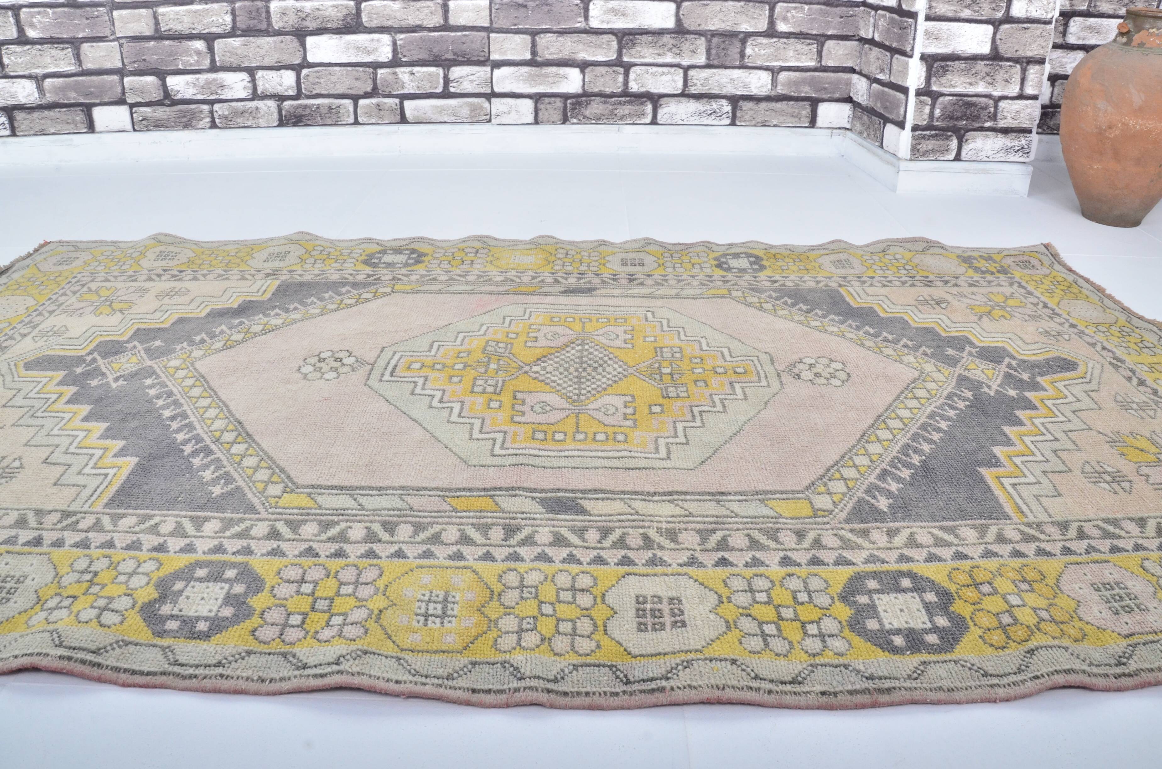 Anatolian Light Pink & yellow Vintage Rug sku 3574
