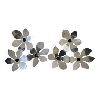 Vintage candlestick pair by Monika Mulder