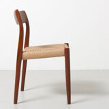 6 seagrass dining chairs by Niels Otto Møller