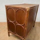 Wicker and rattan chest of drawers