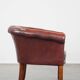 Red cow leather English chesterfield club chair