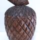 Solid vintage pine cone wood box