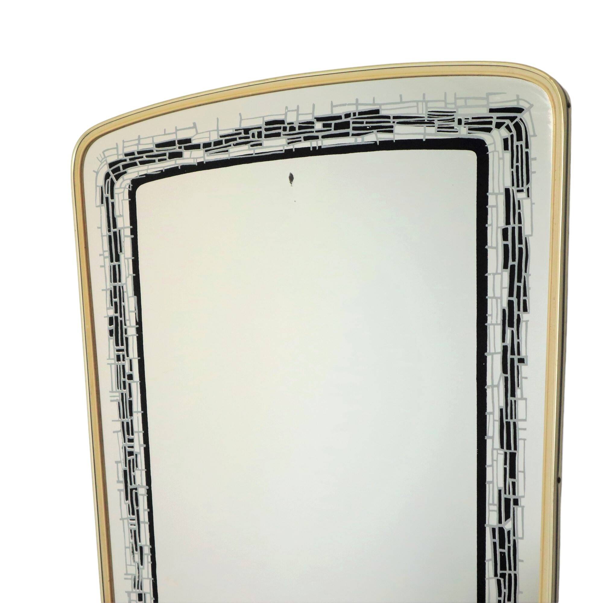Fifties Rockabilly Mirror Geometric Motif Gold Vintage Design