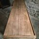 Vintage French beech side table, console, washbasin unit, industrial side table, circa 1950–1970.