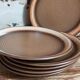 Six assiettes en grès gerzit west germany original vintages