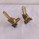 Paire petits oiseaux en laiton