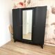 Art Deco wardrobe painted in black