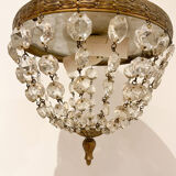 Lustre laiton et pampilles cristal