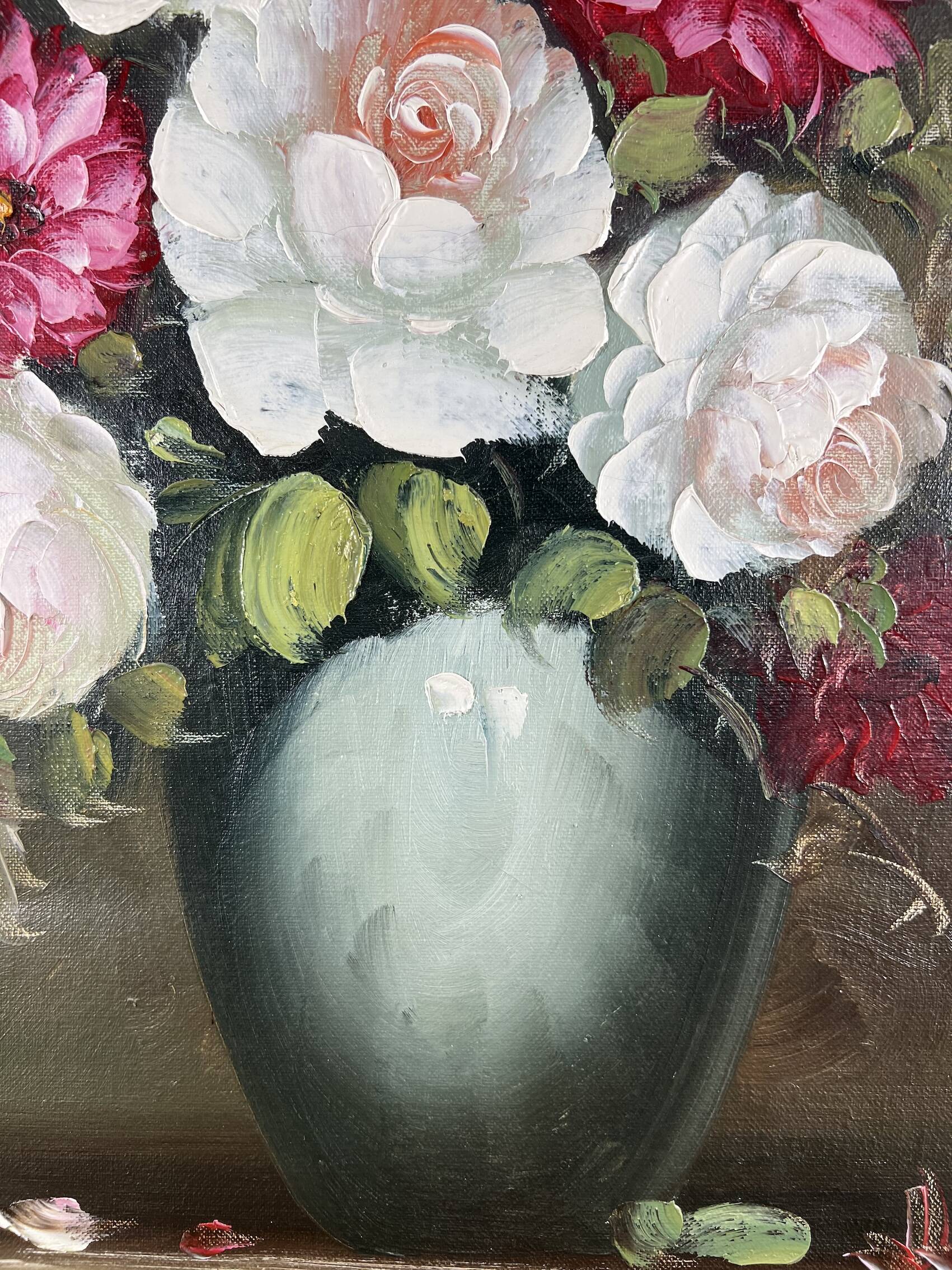 Large flower bouquet painting