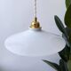 Suspension opaline plate vintage années 40-50 - grand modèle - plusieurs exemplaires disponibles