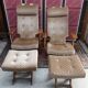 Pair of armchairs with ottomans, Polyconfort from Poly X, France