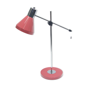 Lampe de table rose des années 1970