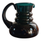 Deep green jug or pitcher with modern design - thick glass