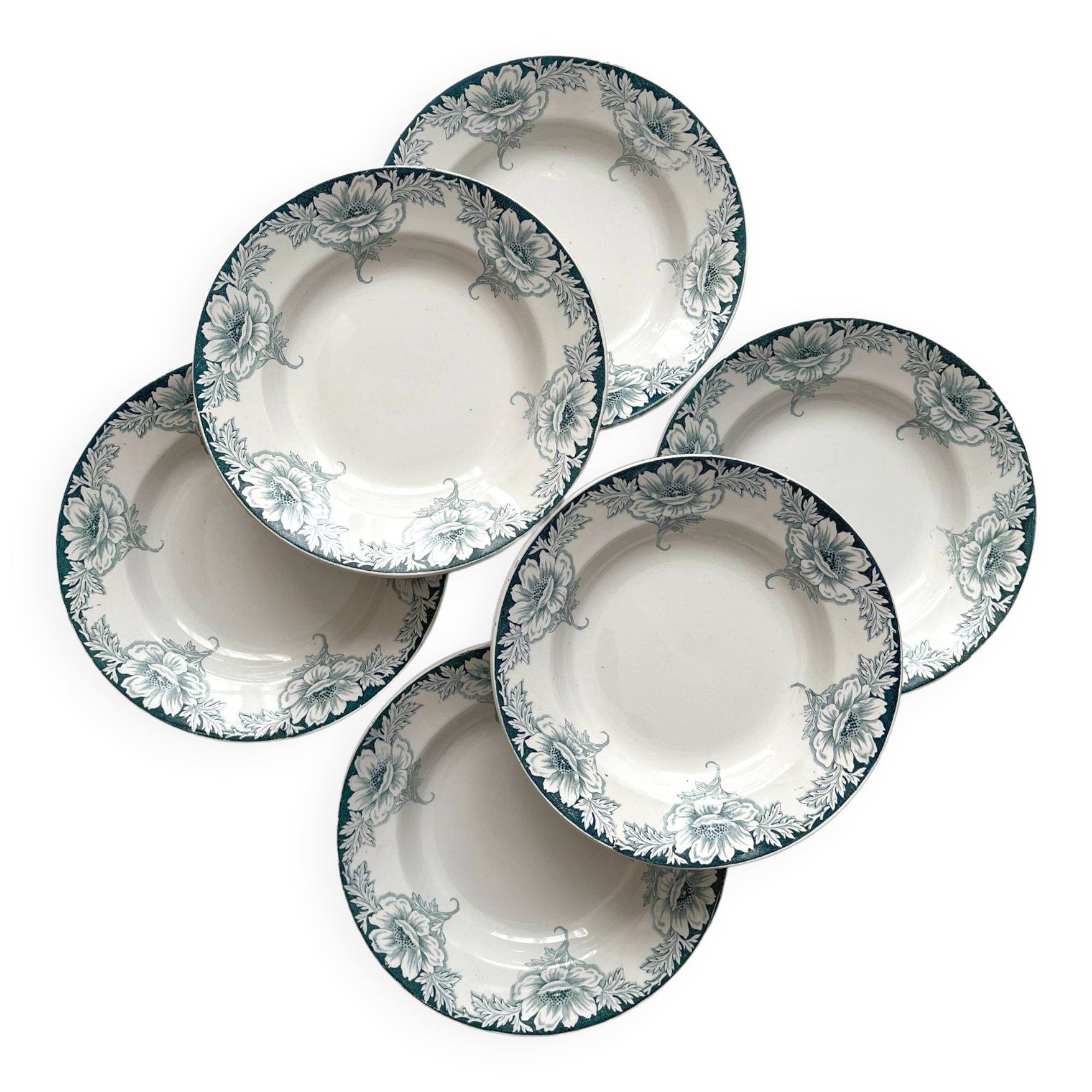 6 Suzanne, Saint Amand and Hamage ironstone soup plates