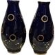 Gustave ASCH tulip vase duo, Tours blue