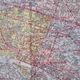 Vintage map 1970 Paris and its suburbs 75x55cm duplex