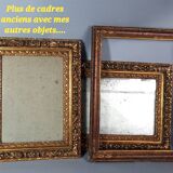Mirror nineteenth century frame with doucine wood and stucco gilding gold leaf 75x56 cm SB