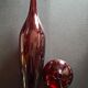 Lot de 2 vases contemporains couleur brique