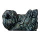 Pekingese dog, ceramic with bronze patina, 1960s