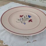 Round dish 30s earthenware K&G Lunéville model Denise
