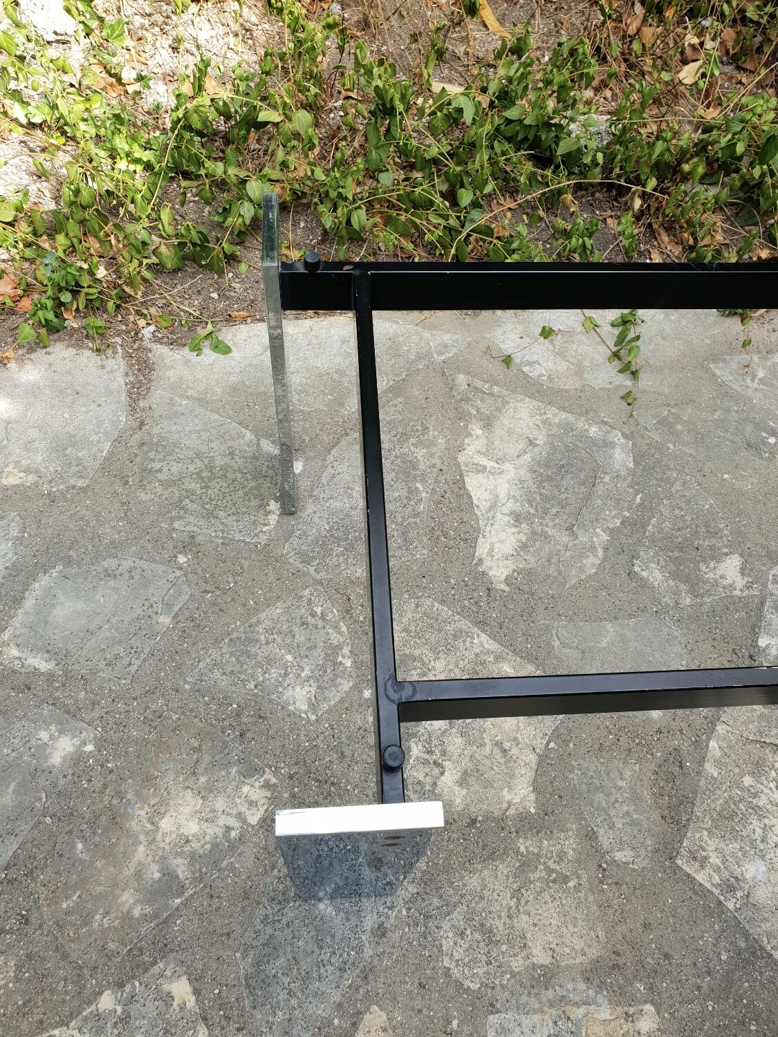 Chrome metal and marble coffee table 1970