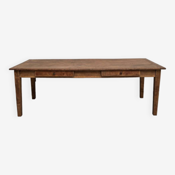 Table de ferme noyer 230 cm