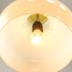 Mid-Century Italian Brass and Yellow Glass Pendant Lamp
