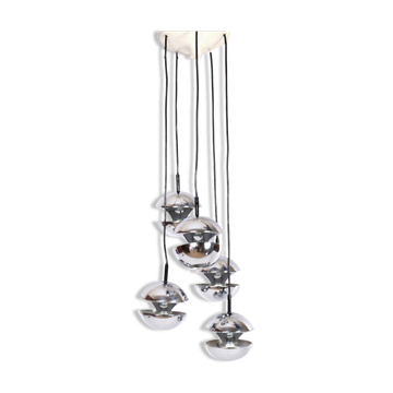 Space Age Kaiser Leuchten ceiling light 1970 living room lamp / pop art ball