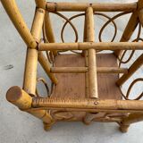 Rattan and bamboo bottle holder