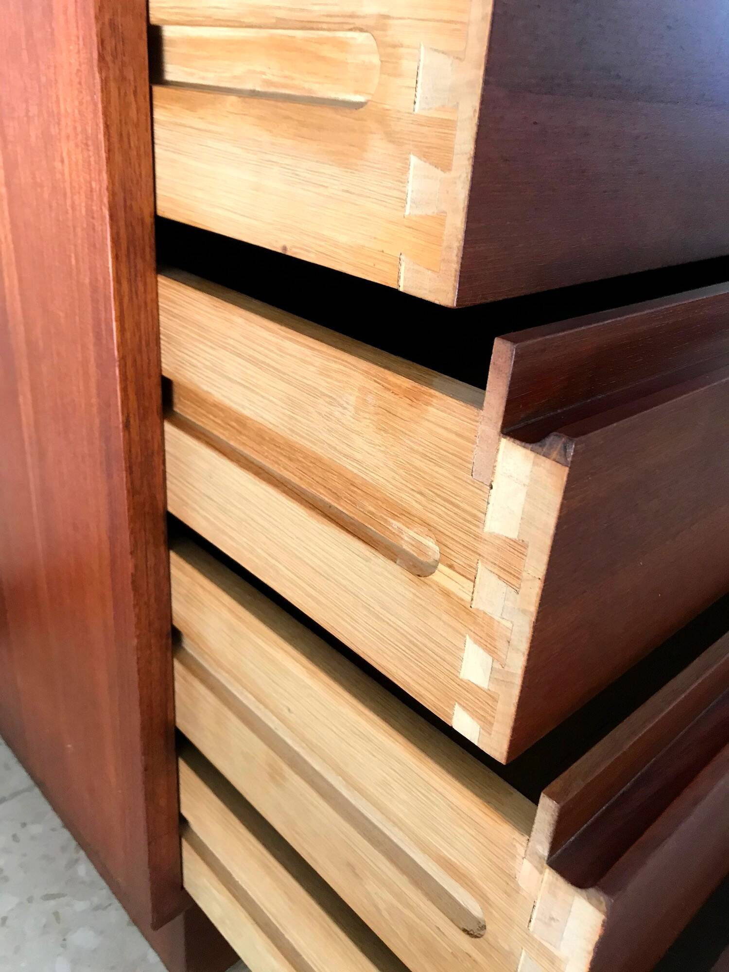 Vintage teak chest of drawers Scandinavian style 70s