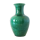 Green iridescent ceramic vase