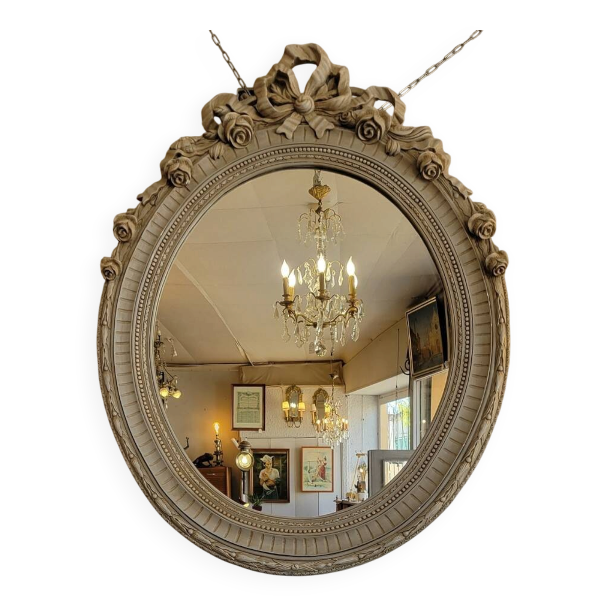 Louis XVI medallion mirror